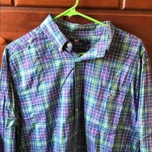 Vines Vines blue/green button up